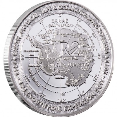 Silver Coin 100 YEAR ANNIVERSARY OF THE DISCOVERY OF THE SOUTH POLE 2012